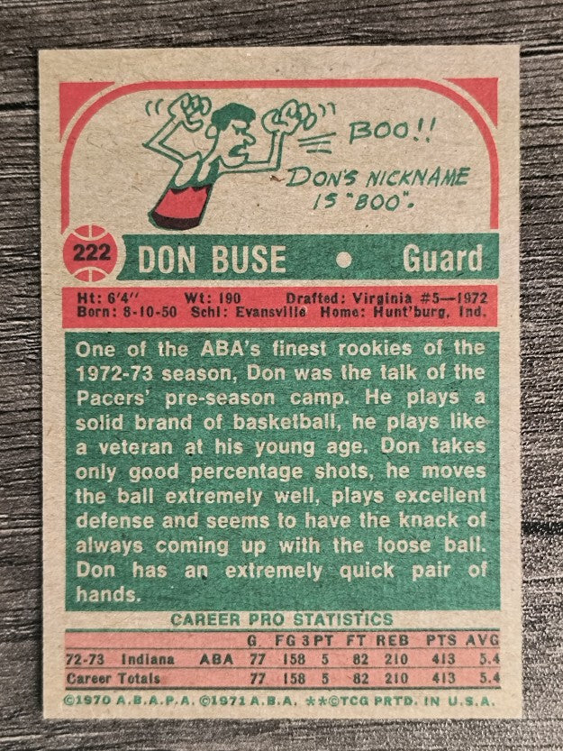 1973-74 Topps #222 Don Buse RC (NM)