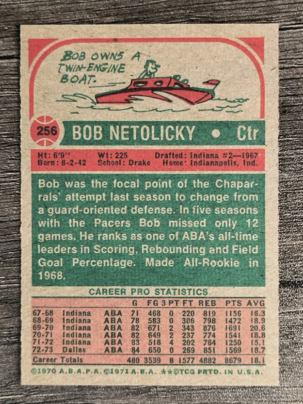 1973-74 Topps #256 Bob Netolicky (NM)
