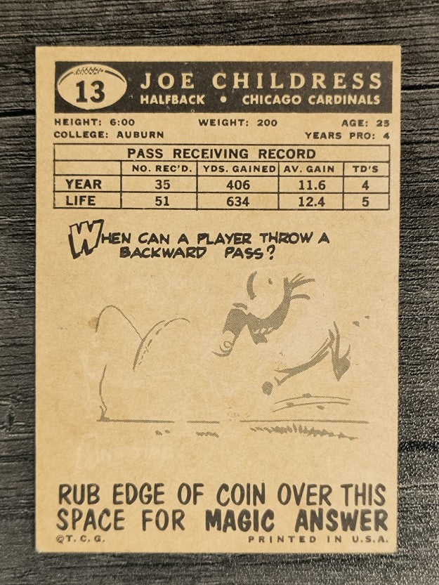 1959 Topps #13 Joe Childress (EX)