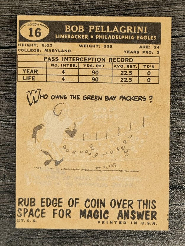 1959 Topps #16 Bob Pellegrini (EX)