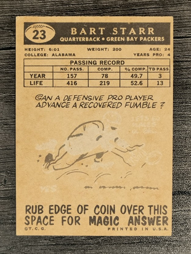 1959 Topps #23 Bart Starr (EX)