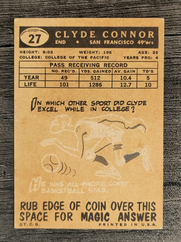 1959 Topps #27 Clyde Conner (EX)