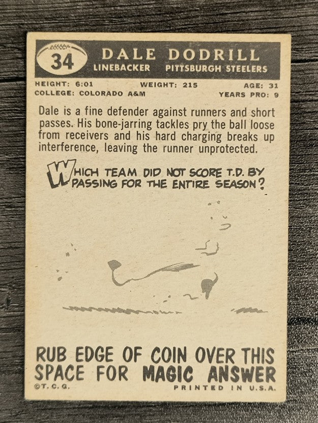 1959 Topps #34 Dale Dodrill (EX)