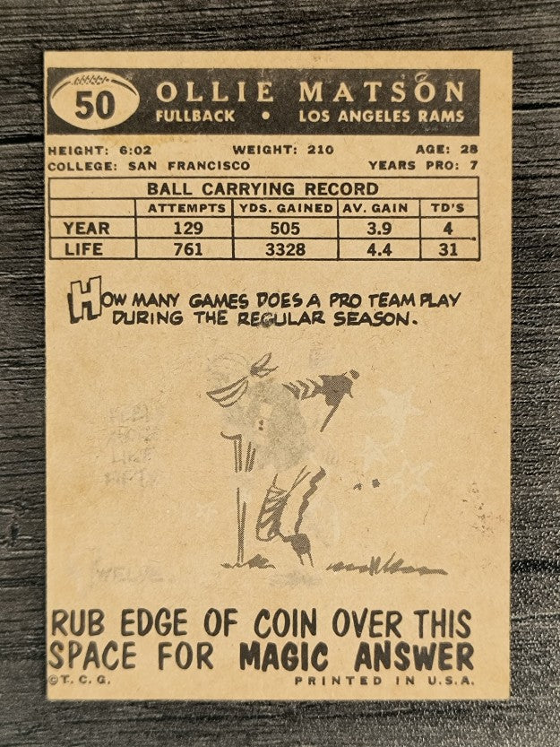 1959 Topps #50 Ollie Matson (VGEX)