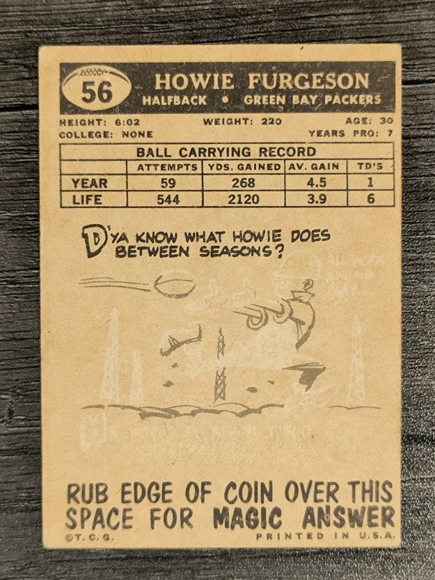 1959 Topps #56 Howard Ferguson (VGEX)