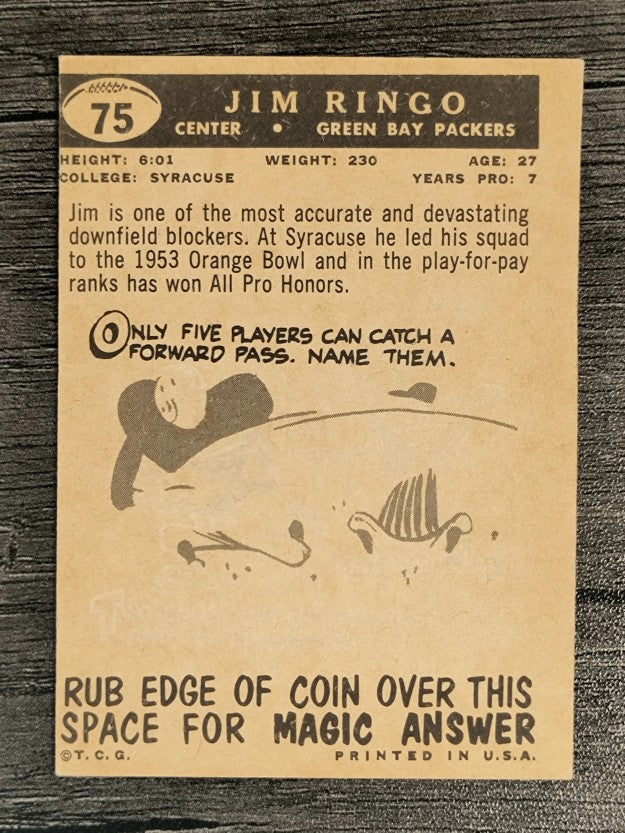 1959 Topps #75 Jim Ringo (VGEX)