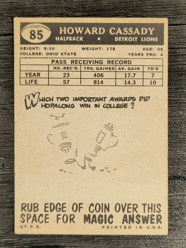 1959 Topps #85 Howard Cassady (EX)