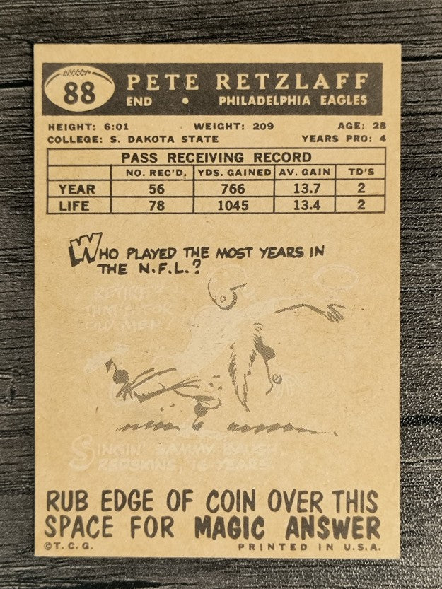 1959 Topps #88 Pete Retzlaff (NM)