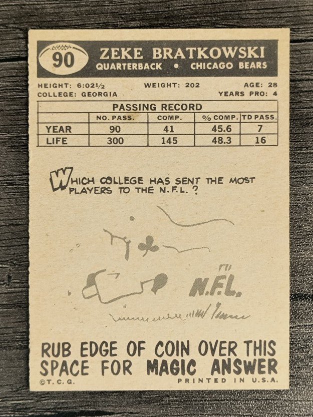 1959 Topps #90 Zeke Bratkowski (EX)