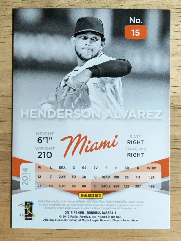 2015 Donruss Elite Inserts #15 Henderson Alvarez