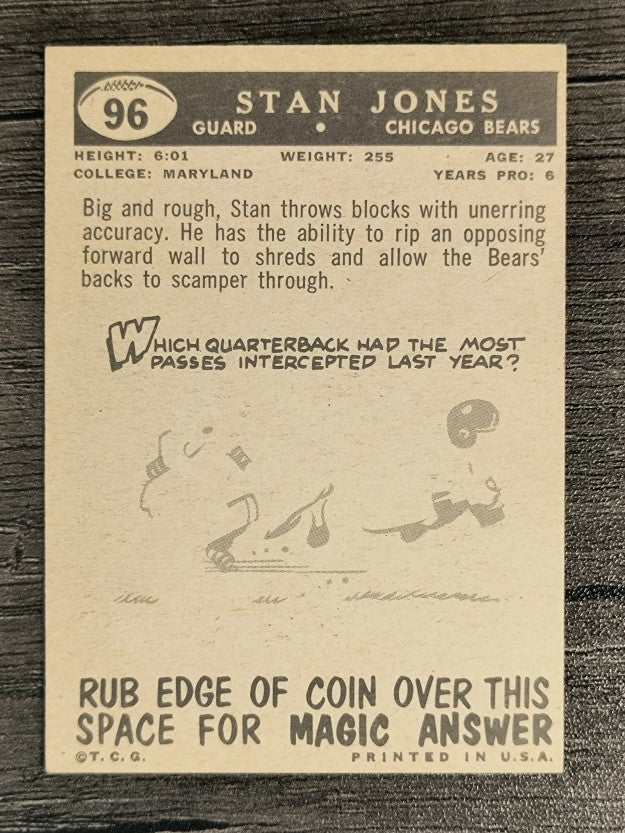 1959 Topps #96 Stan Jones (VGEX)