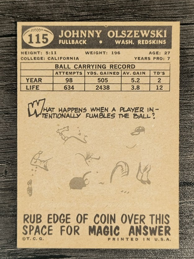 1959 Topps #115 John Olszewski (NMMT)