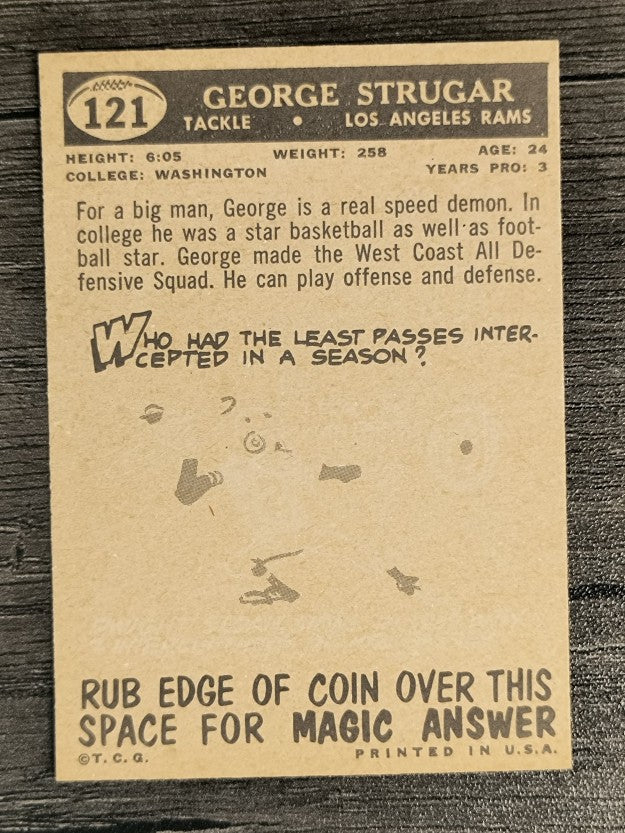 1959 Topps #121 George Strugar RC (NM)