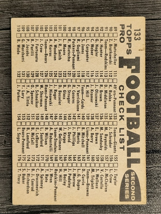 1959 Topps #133 New York Giants CL (VGEX)