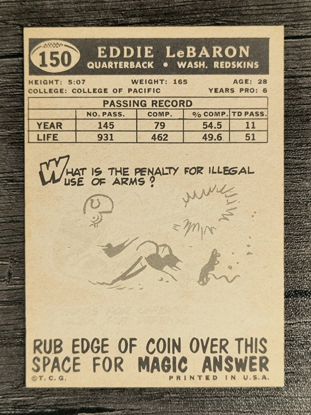 1959 Topps #150 Eddie LeBaron (EXMT)