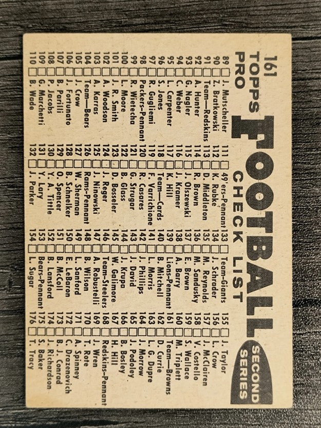 1959 Topps #161 Cleveland Browns CL (VG)