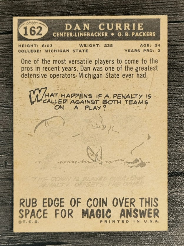 1959 Topps #162 Dan Currie RC (EX)