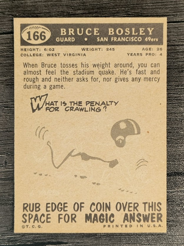1959 Topps #166 Bruce Bosley RC (EXMT)