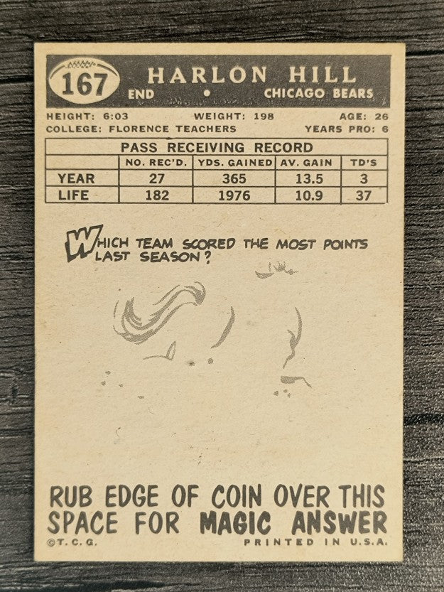 1959 Topps #167 Harlon Hill (EXMT)