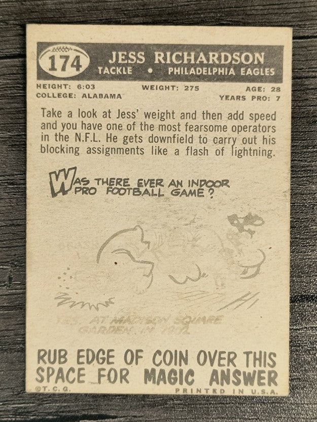 1959 Topps #174 Jesse Richardson RC (EX)