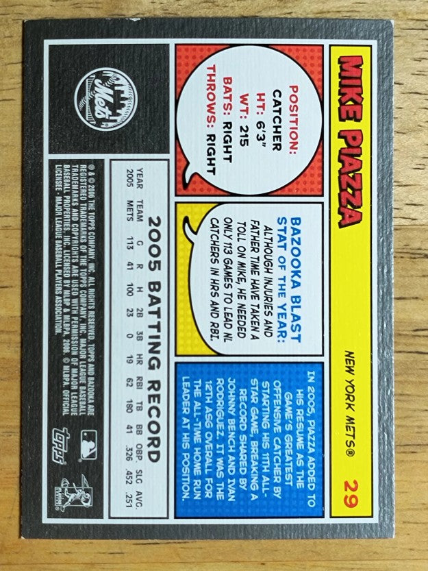 2006 Bazooka #29 Mike Piazza