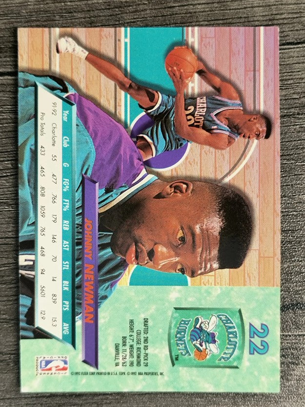 1992-93 Ultra #22 Johnny Newman