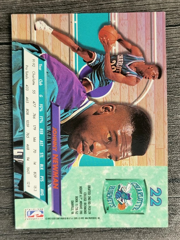 1992-93 Ultra #22 Johnny Newman