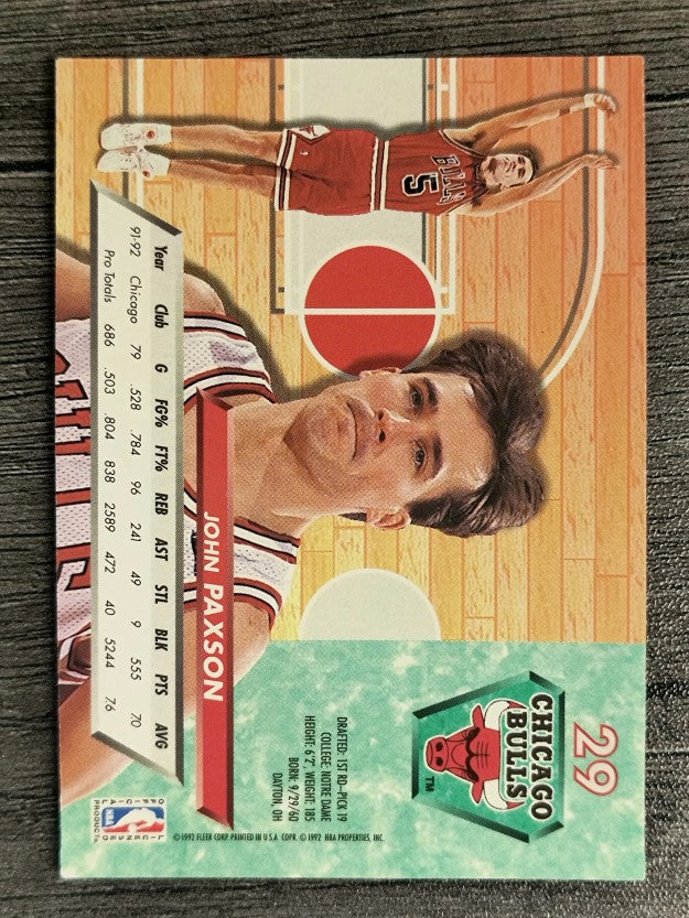 1992-93 Ultra #29 John Paxson