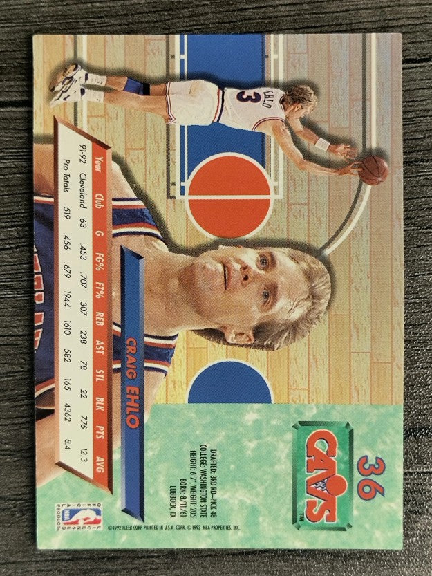 1992-93 Ultra #36 Craig Ehlo