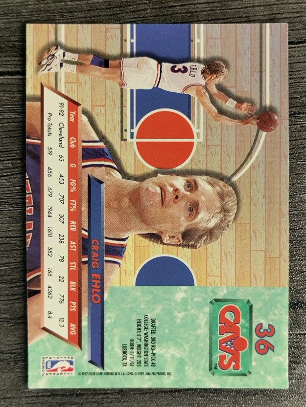 1992-93 Ultra #36 Craig Ehlo