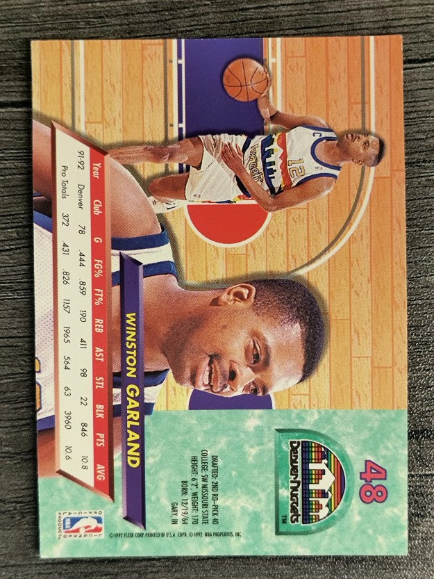 1992-93 Ultra #48 Winston Garland