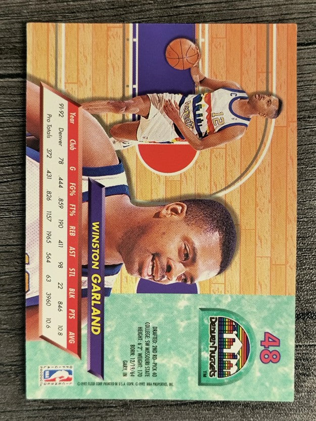 1992-93 Ultra #48 Winston Garland