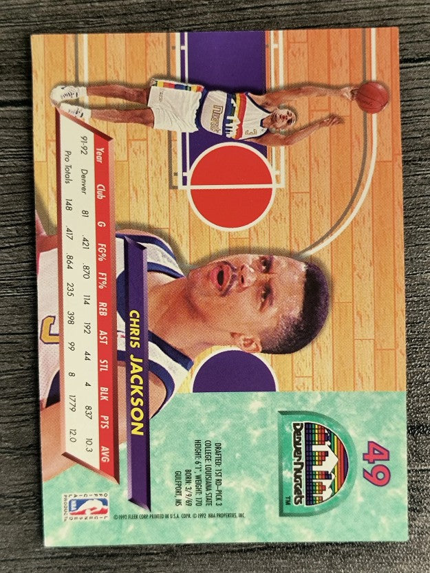 1992-93 Ultra #49 Chris Jackson