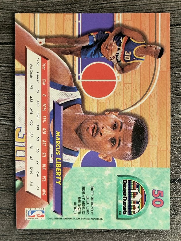 1992-93 Ultra #50 Marcus Liberty