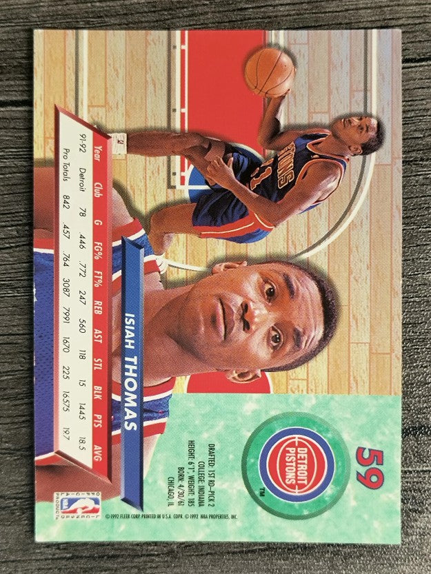 1992-93 Ultra #59 Isiah Thomas