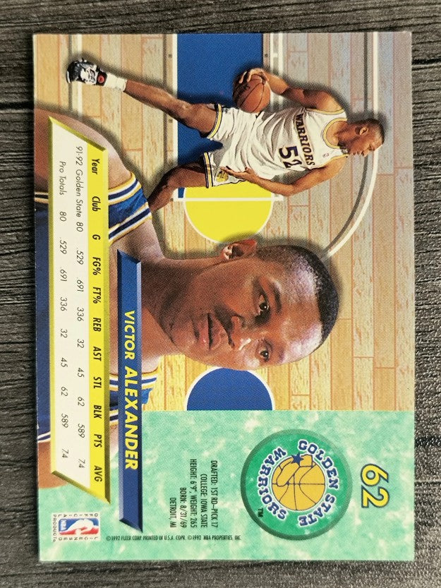 1992-93 Ultra #62 Victor Alexander