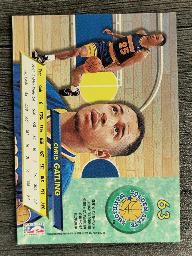 1992-93 Ultra #63 Chris Gatling