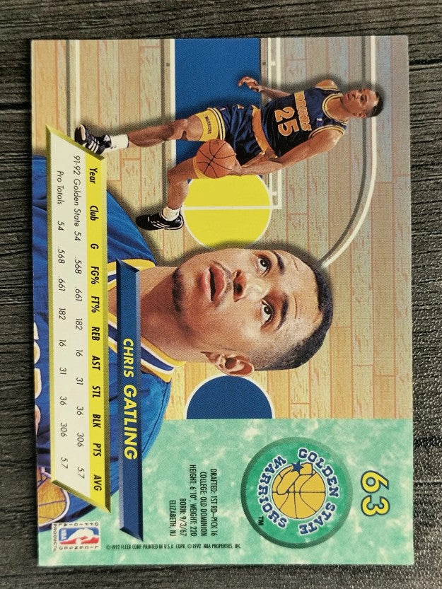 1992-93 Ultra #63 Chris Gatling