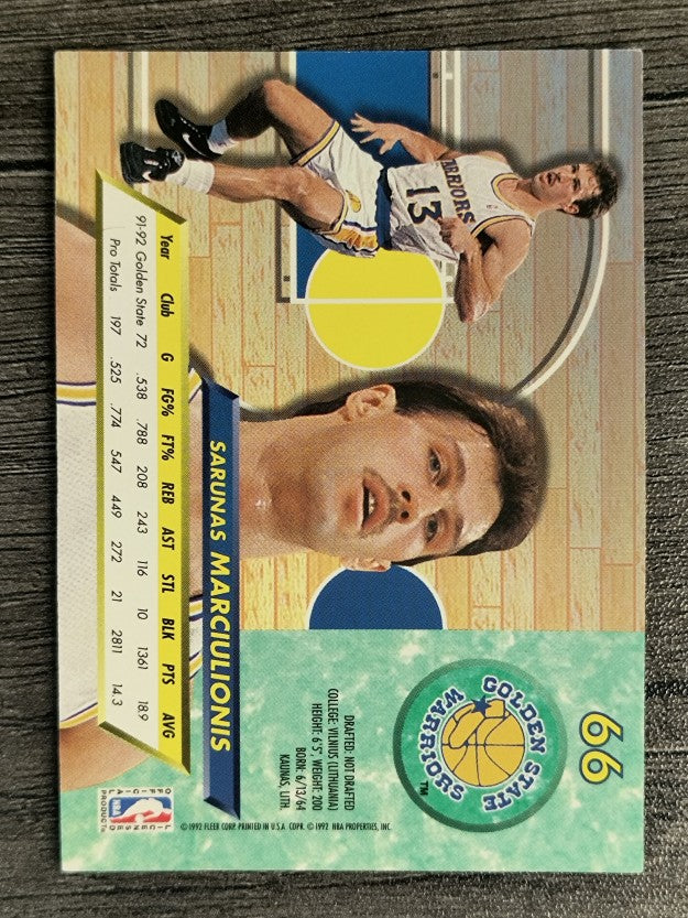 1992-93 Ultra #66 Sarunas Marciulionis