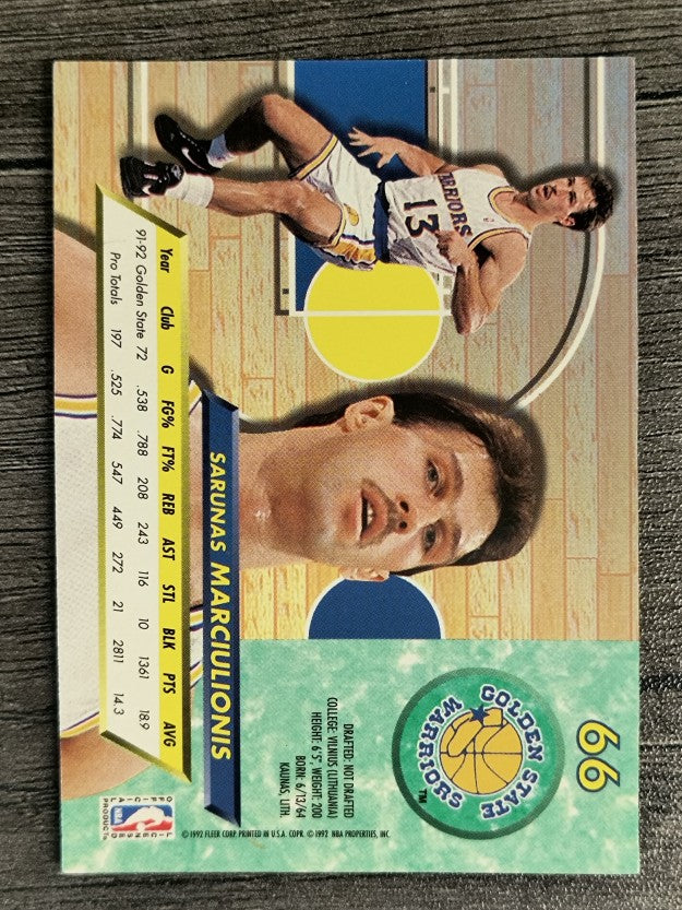 1992-93 Ultra #66 Sarunas Marciulionis