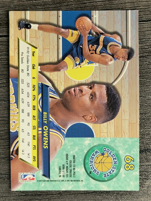 1992-93 Ultra #68 Billy Owens