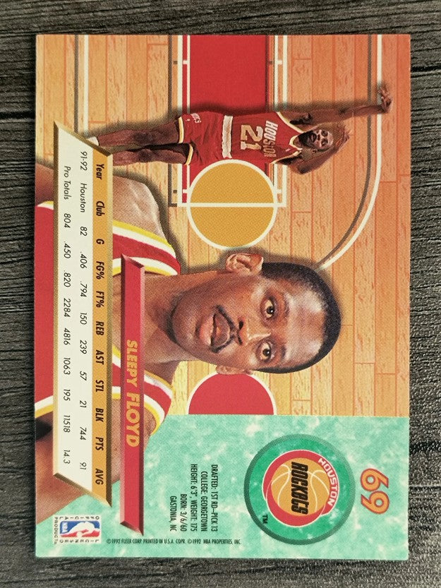 1992-93 Ultra #69 Sleepy Floyd