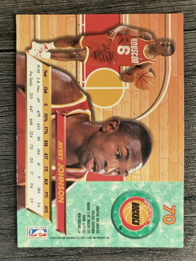 1992-93 Ultra #70 Avery Johnson