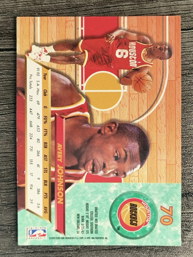 1992-93 Ultra #70 Avery Johnson