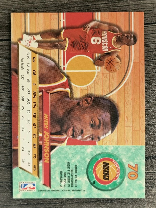 1992-93 Ultra #70 Avery Johnson