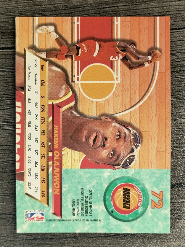 1992-93 Ultra #72 Hakeem Olajuwon