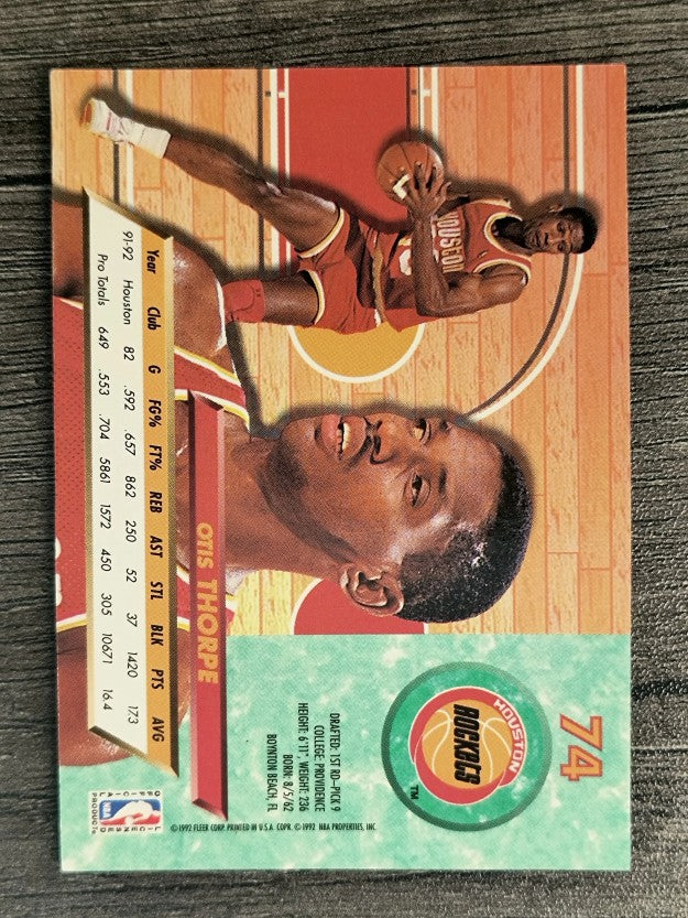 1992-93 Ultra #74 Otis Thorpe