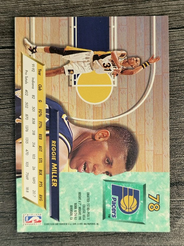 1992-93 Ultra #78 Reggie Miller