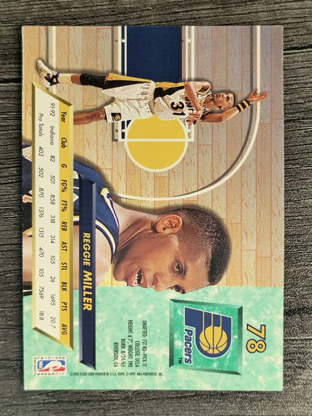 1992-93 Ultra #78 Reggie Miller