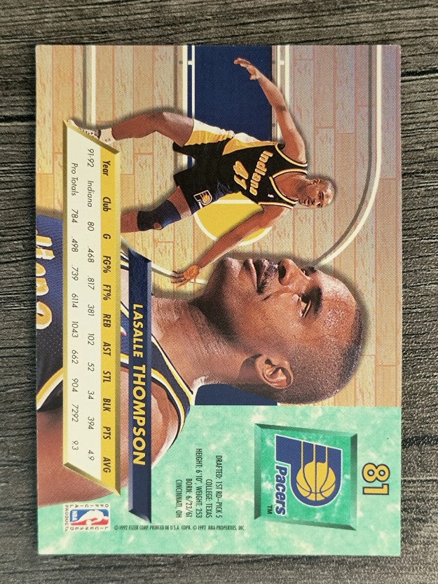 1992-93 Ultra #81 LaSalle Thompson